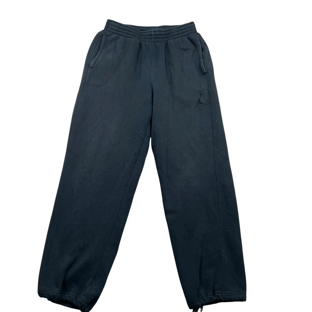 Jordan Sweatpants Mens Medium Black Jumpman Fleece Toggle Ankle Joggers 1254
